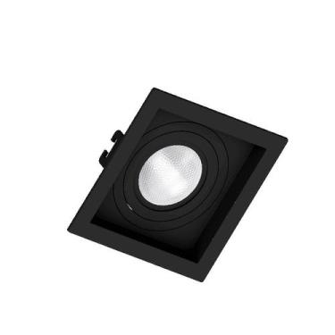 Imagem de Embutido quadrado recuado dicroica GU10 preto - SAVEENERGY