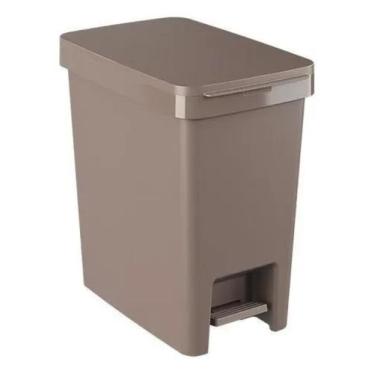 Imagem de Lixeira Coza Single 15 Litros Pedal, Warm Gray