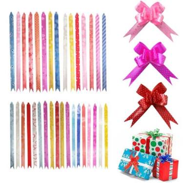 Imagem de Laço Fácil Para Presente Estampado 12cm - On, Vermelho