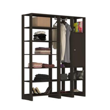 Imagem de Closet Multi Yes Com Cabideiro Porta e 12 Prateleiras Nova Mobile, Gra