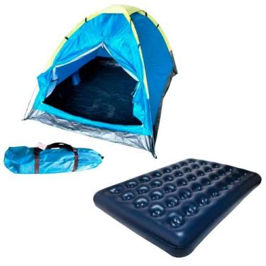 Imagem de Barraca Camping Para 3 Pessoas Importway Com Cobertura + Colchão de Ar
