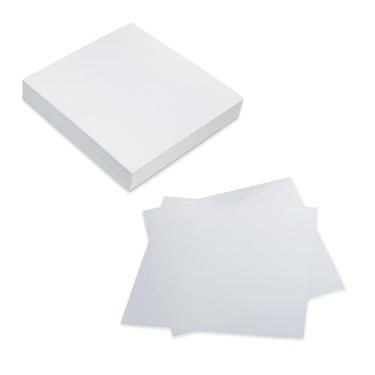 Imagem de Paterson Papel 35,5 cm x 35,5 cm Branco Antiaderente à Prova de Graxa Revestido de Silicone Quadrado/Forros de Forma de Pizza - 1000/Caixa
