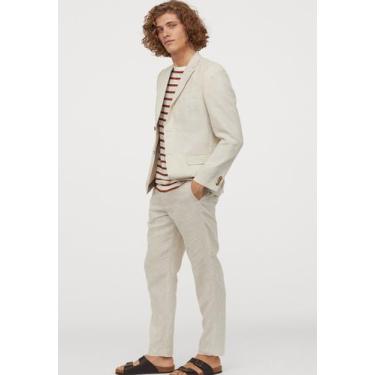 Imagem de Terno Masculino Slim Melange Bege Jordhan, Creme, 60