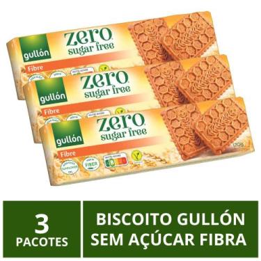 Imagem de Biscoito Gullón Sem Açúcar, Fibra, 3 Pacotes de 170g