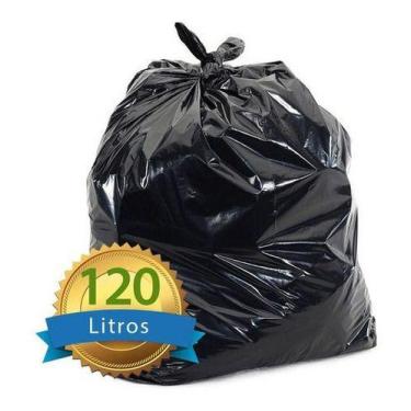 Imagem de Saco De Lixo Preto Reforçado 120l Com 50 Unidades 92x100cm - HIGIPACK
