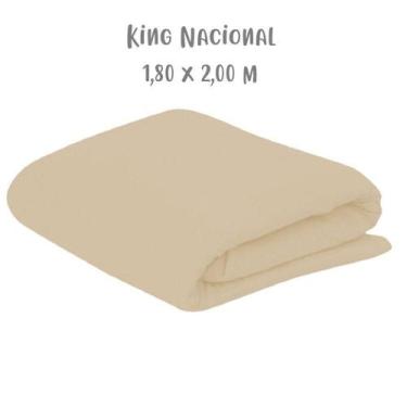 Imagem de Lençol de Elástico Avulso King Nacional 1,80 x 2,00m Nude Arrumadinho 