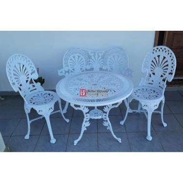 Imagem de Conjunto de Mesa Para Jardim Palmeira com Namoradeira em Alumínio Fund