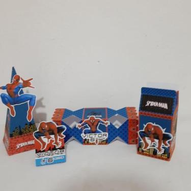 Imagem de kit 50 Personalizados Homem Aranha - Orvalho festas