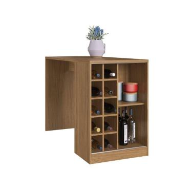 Imagem de Bancada de Cozinha com Adega Hera Decibal Móveis Marromlle