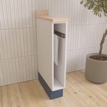 Imagem de Balcão Toalheiro 15cm Arizona CabeCasa MadeiraMadeira Branco/Azul