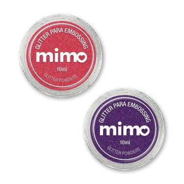 Imagem de Pó de Embossing Glitterizado Vermelho Jester e Roxo Royal - Mimo - 2 U