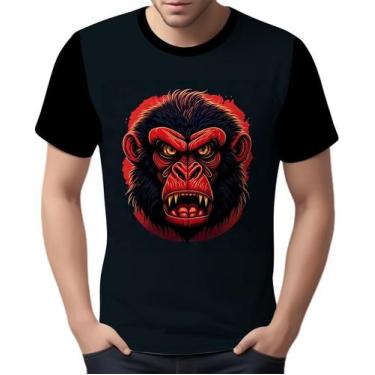 Imagem de Camisa Camiseta Babuino Macaco Gorila Face Animais Selva 5 - Enjoy Sho