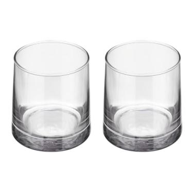 Imagem de HARFINGTON 2 copos de uísque 241 g pedras transparentes copos de uísque para rum, copos de vidro à moda antiga, coquetéis, cerveja em casa, bar, aniversários, casamento, aniversário, cinza