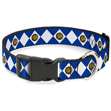 Imagem de Buckle-Down Coleira de gato Diamond Blue Ranger Breakaway 1/2" x 6-9"/Pequena
