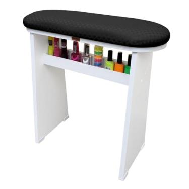 Imagem de Apoio Suporte Das Pernas ou Pé Pedicure Manicure Ergonômico Nails EXTREMO CONFORTO PREMIUM em MDF (Preto)