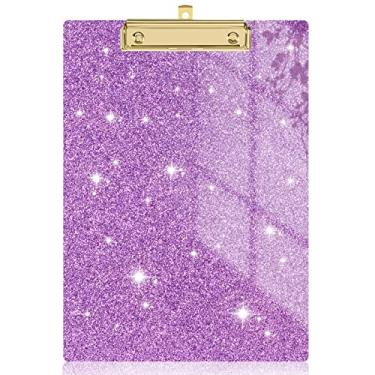Imagem de Rimilak Pranchetas De Acrílico, Prancheta Brilhante Com Clipe Dourado De Baixo Perfil, Projetada Para Uso Em Sala De Aula, Escola E Escritório, Tamanho Carta A4 9 "X 12,5" Pranchetas Brilhantes Para E