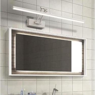 Imagem de Lâmpada de parede de leitura rotativa de 180° luz de LED moderna para espelho de banheiro luz de parede espelho frontal luminárias de parede lustre arandela de parede para cabeceira de hotel (luz