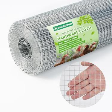 Imagem de Pano de hardware de 40.6 cm x 101 cm calibre 19, galvanizado a quente após soldagem, tela de malha de arame de cerca de arame de galinheiro, cercas de coelho/cobra, rolo de malha de arame galvanizado