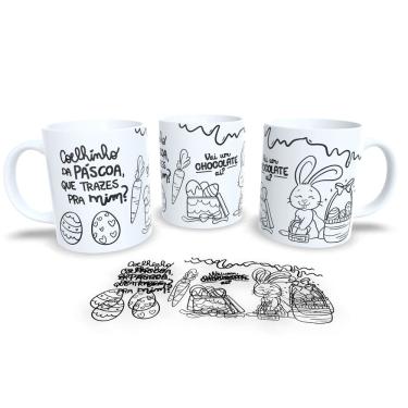 Imagem de Canecas de Porcelana Personalizada Páscoa Encanto e Doçura em Cada Gole