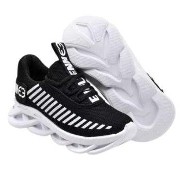 Imagem de Tênis Infantil Sola Trançada Menina Uso Diário Leve e Confortável, Pto