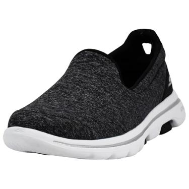 Imagem de Skechers Go Walk 5 Honor feminino, Preto/branco, 7.5 Wide