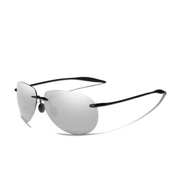 Imagem de Óculos de sol unissex  polarizados Design oval uv 400 kingseven, Cinza