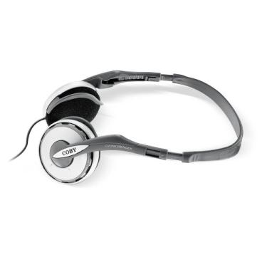 Imagem de Coby Fones de ouvido esportivos conversíveis para pescoço/faixa de cabeça CV250, prata