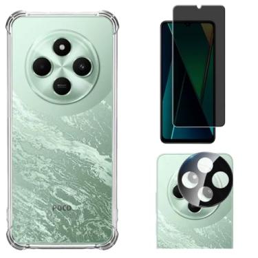 Imagem de Kit Capa Case Anti impacto Xiaomi Poco C75 e Película Privacidade e Camera (Kit Completo)