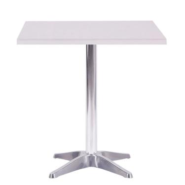 Imagem de Mesa Delta 76,50 cm (Altura) com Tampo em MDP Quadrado 70 cm Branco