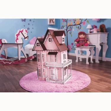Imagem de  Kit Casinha Bonecas Polly Mirian PRINCESA + 29 Moveis P+b - Darama