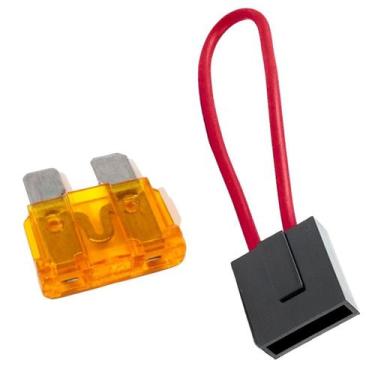 Imagem de Kit 100 Porta Fusível Lâmina Com Fio 2,5mm e 100 Fusíveis Misto Variad