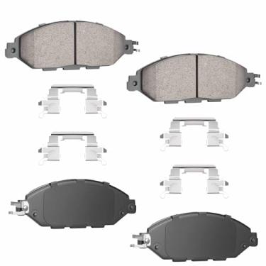 Imagem de 4 peças de pastilhas de freio dianteiras de cerâmica para INFINITI JX35 3,5L 2013