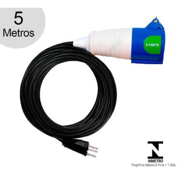 Imagem de Adaptador 16A/20A Carregador Carro Elétrico 5 mts Citroen - Evoits