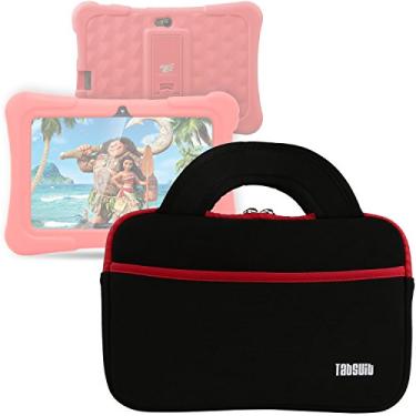 Imagem de TabSuit Tablet infantil de 17,78 cm Dragon Touch Y88X/M7, tablet KingPad K77, bolsa de transporte de neoprene ultraportátil com bolso acessório