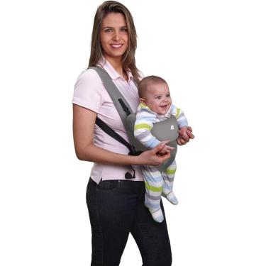 Imagem de Canguru Para Bebê Multikids Ergonômico 3 Em 1 Até 15Kg Cinza