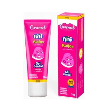 Imagem de Creme Dental Carmed Fini Beijos 70g Morango e Nata