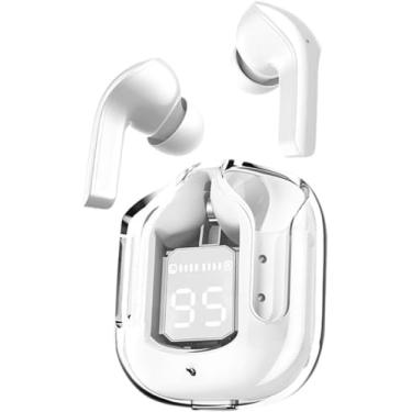 Imagem de Fone de Ouvido A31 Branco com Bluetooth 5.3 com Cancelamento de Ruído, Visor Digital de Carga, Estéreo Hi-Fi - Earbuds Sem Fio com Microfone, Bateria Longa Duração para Esportes, Trabalho e Música