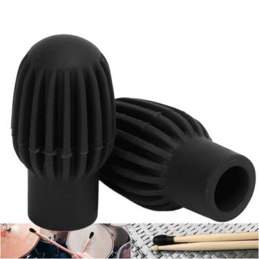 Imagem de Par Luva De Borracha Baqueta Estudo Drumstick Head Bateria - Lonter, P