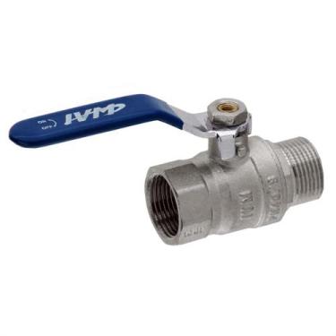 Imagem de Válvula Esfera 1 Passagem Plena Macho x Fêmea Latão Forjado Borboleta 