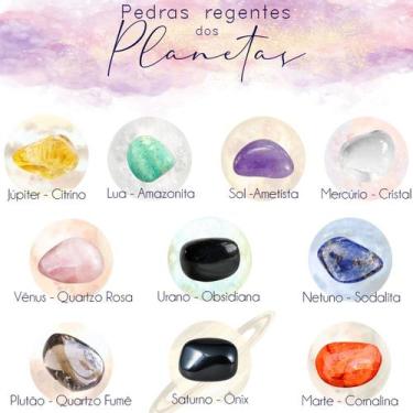 Imagem de Kit 10 Pedras Regentes dos Planetas Cristal Natural Rolado - New Infin