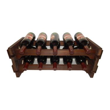 Imagem de Adega Vinho Madeira 10 Garrafas Imbuia C05