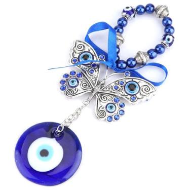 Imagem de Amuleto Turco de Pendente do Mal Azul | Boa Sorte Pendurada Pendente para Decoração e Proteção para Casa | Talismã Islâmico Feito à Mão