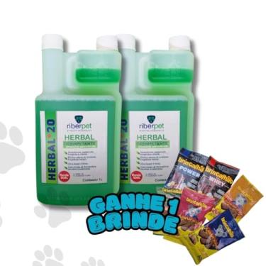 Imagem de Riberpet Herbal Desinfetante Viricida, Kit 2 Unidades de 1L, com Amônia Quaternária