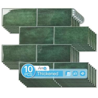 Imagem de Art3d Pacote com 10 peças para decoração de bancada de cozinha, banheiro, decoração de bancada, verde escuro