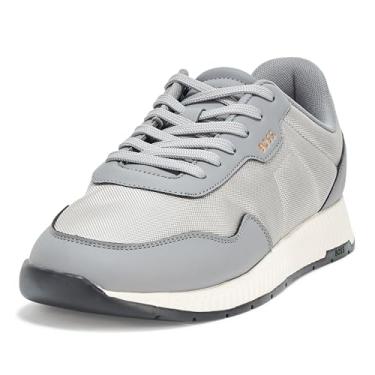 Imagem de BOSS Tênis masculino de titânio e nylon com cadarço, Microchip cinza, 40