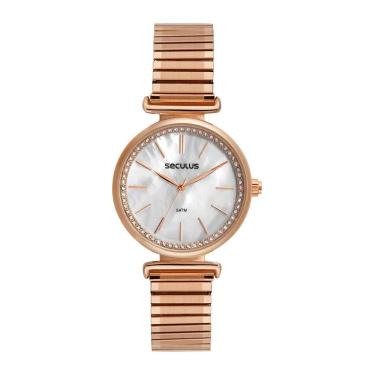 Imagem de Relógio Seculus Feminino Bracelete Madrepérola Rosé 77226LPSVRS2