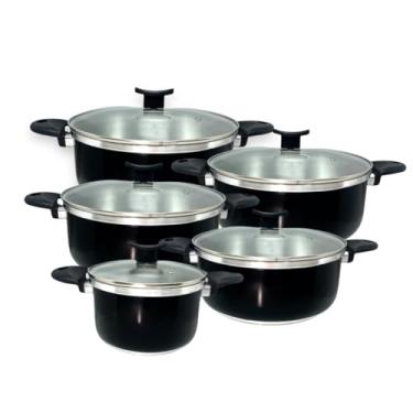 Imagem de Conjunto de Panelas com 5 Caçarolas 16 a 24cm em Alumínio Premium