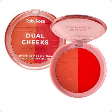 Imagem de Blush Compacto Duo Ruby Rose Dual Cheeks Nectar e Scarlet Hb-m03-3