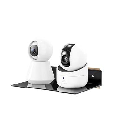 Imagem de Suporte Organizador Multiuso - Suporte para Projetor, Prateleira de Parede com Instalação Sem Furos/Com Furos, Suporte Forte para Câmeras, Roteadores (P/M/G)