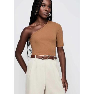 Imagem de Blusa Ombro Único Dzarm Canelada-Feminino